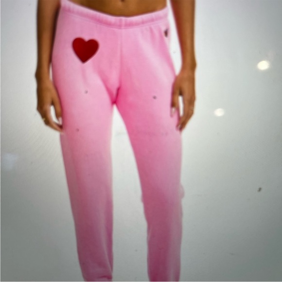 ❤️Aviator Nation Heart Embroidered Sweatpants HTF NWOT $225 - Picture 2 of 6